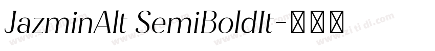 JazminAlt SemiBoldIt字体转换